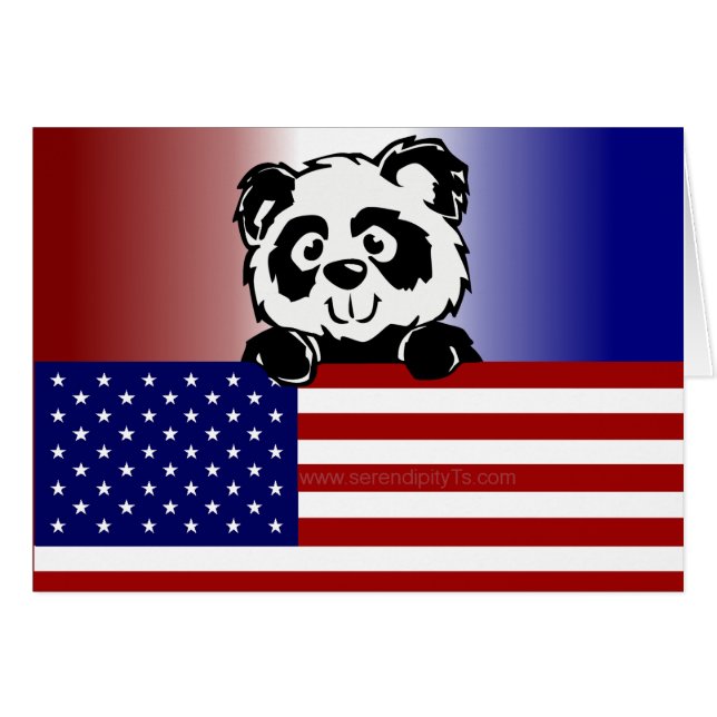 Patriotic Panda (Voorkant Horizontaal)