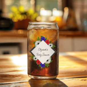 Patriotic Panda Anemone Baby shower Blikvorm Glas