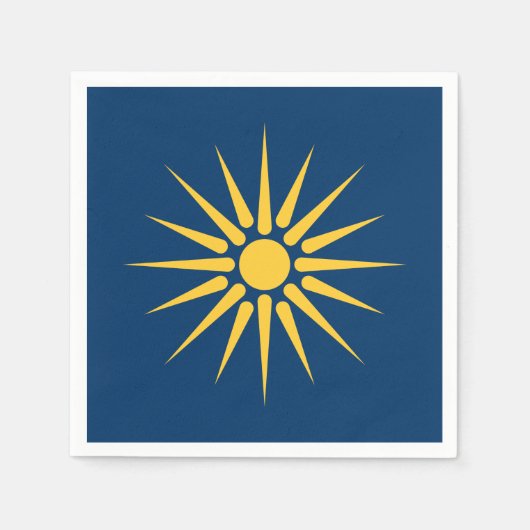 Patriotic paper napkins with flag of Macedonia Servet (Voorkant)