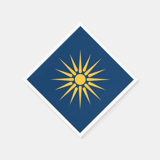 Patriotic paper napkins with flag of Macedonia Servet (Hoek)