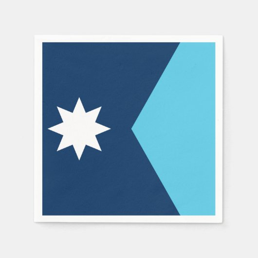 Patriotic paper napkins with flag of Minnesota, US Servet (Voorkant)