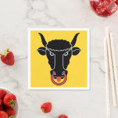 Patriotic paper napkins with flag of Uri, Swiss Servet (Insitu)