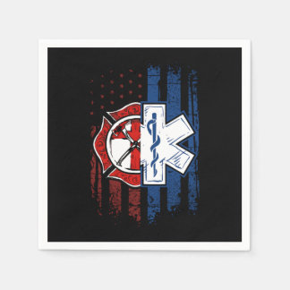 Patriotic Paramedic Firefighter EMT USA Flag EMS Servet