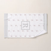Patriotic Pattern with Monogram on WHITE and GREY (Serviette à main)