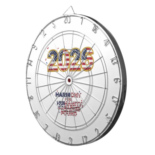 Patriotic Peace Decal Dartbord (Voorkant Rechts)