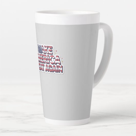 Patriotic Peace Decal Latte Mok (Rechterhoek)
