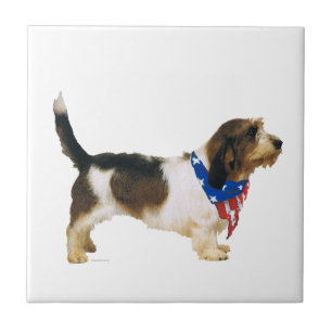 Patriotic Petit Basset Griffon Vendeen Tegeltje