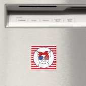 Patriotic Pig Magnet Magneet (Insitu (Vaatwasser))