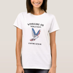 Patriotic Pigeon Shirt - Werken aan wereldvrede