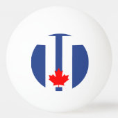Patriotic ping pong ball with Flag of Toronto (Achterkant)