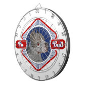 Patriotic Pit Bull Dog Logo Dartbord (Voorkant Rechts)