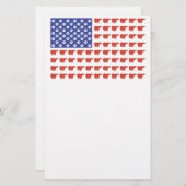 Patriotic Polar Beren USA Briefpapier (Voorkant / Achterkant)
