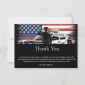 Patriotic Police Officer Graduation Bedankkaart (Voorkant)