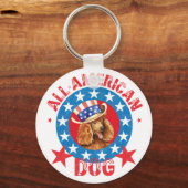 Patriotic Poodle Sleutelhanger (Voorkant)