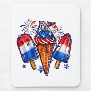 Patriotic Popsicles Ice Cream vanaf 4 juli verkrij Muismat