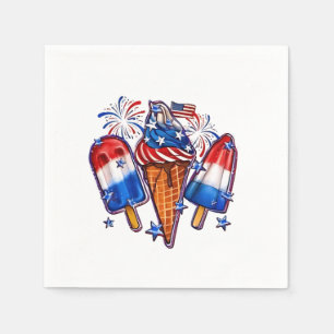 Patriotic Popsicles Ice Cream vanaf 4 juli verkrij Servet