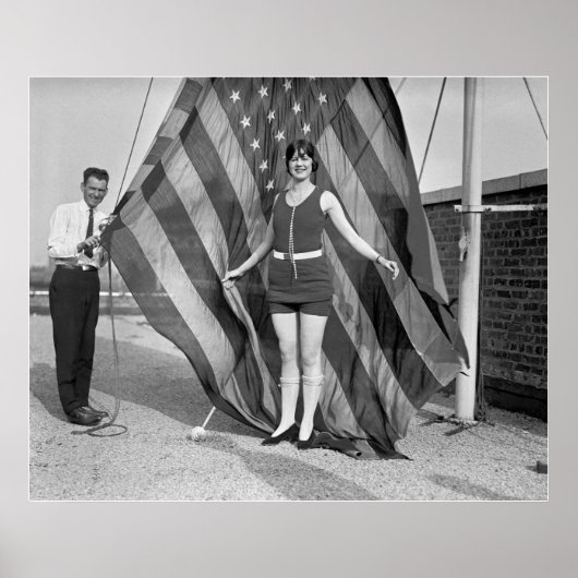 Patriotic Pose, jaren 20 Poster (Voorkant)