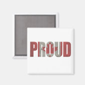 Patriotic Proud Canadian Magneet (Voorkant / Achterkant)