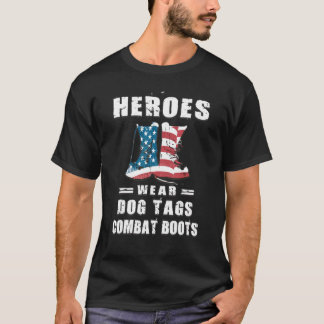 Patriotic Proud Heroes Draag gevechtsschoenen US F T-shirt