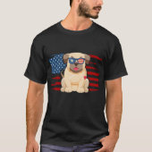 Patriotic Pug T-shirt (Voorkant)