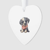 Patriotic Puppy - Style 11 Ornament (voorkant)