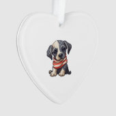 Patriotic Puppy - Style 11 Ornament (voorkant)