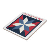 Patriotic Quilt Square Tegeltje (Zijkant)