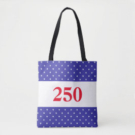 Patriotic Red White & Blue 250 Button Draagtas