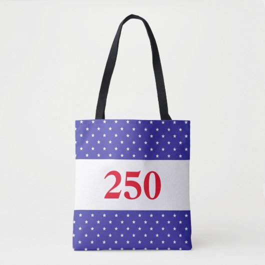 Patriotic Red White & Blue 250 Button Draagtas (Voorkant)