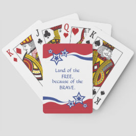Patriotic Red, White & Blue Pokerkaarten