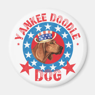 Patriotic Redbone Coonhound Magneet