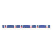 Patriotic Ribbon with Flag of Toronto, Canada Grosgrain Lint (Voorkant)