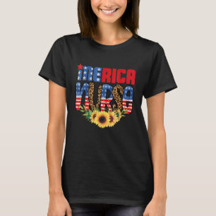 Patriotic Rn Lpn Cna American Flag op 4 juli verpl T-shirt