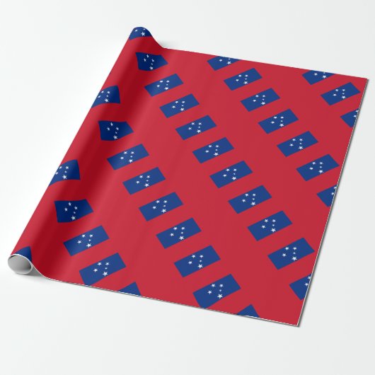 Patriotic Samoa Island Cadeaupapier (Uitgerold)