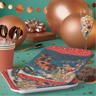 Patriotic Santa Papieren Bordje