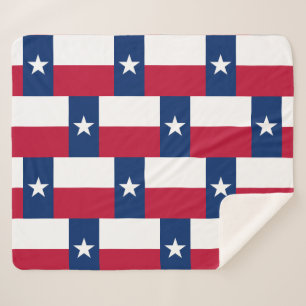 Patriotic Sherpa Blanket met Texas vlag Sherpa Deken