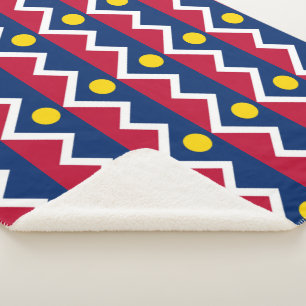Patriotic Sherpa Blanket met vlag van Denver Deken