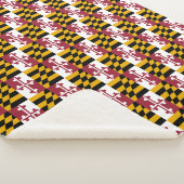 Patriotic Sherpa Blanket met vlag van Maryland Sherpa Deken (3/4)