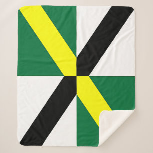 Patriotic Sherpa Blanket met vlag van Monterey Deken