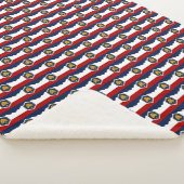 Patriotic Sherpa Blanket with flag of Utah, USA Sherpa Deken (3/4)