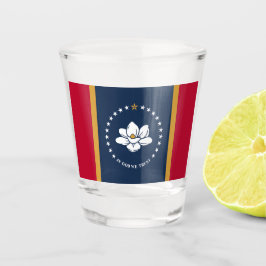 Patriotic shot glass with flag of Mississippi Shot Glas