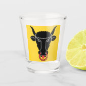 Patriotic shot glass with flag of Uri, Swiss Shot Glas (Voorkant)