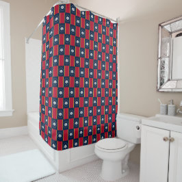Patriotic Shower Curtain with Flag of Mississippi Douchegordijn