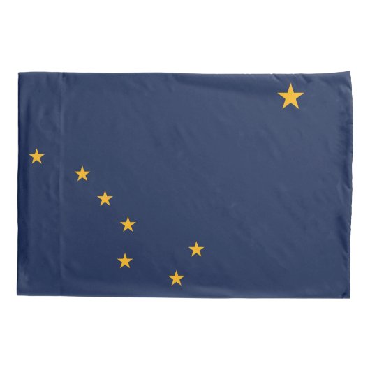 Patriotic Single Pillowcase flag of Alaska, Vereni Kussensloop (Achterkant)