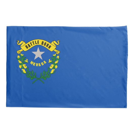 Patriotic Single Pillowcase flag of Nevada, USA Kussensloop (Achterkant)