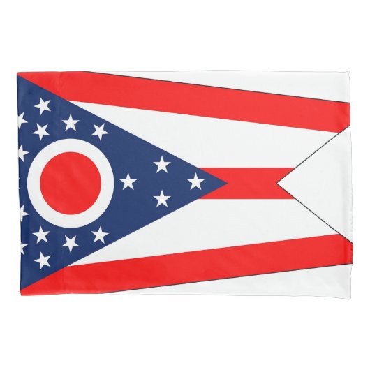 Patriotic Single Pillowcase flag of Ohio, VS Kussensloop (Voorkant)
