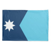 Patriotic Single Pillowcase with flag of Minnesota Kussensloop (Achterkant)