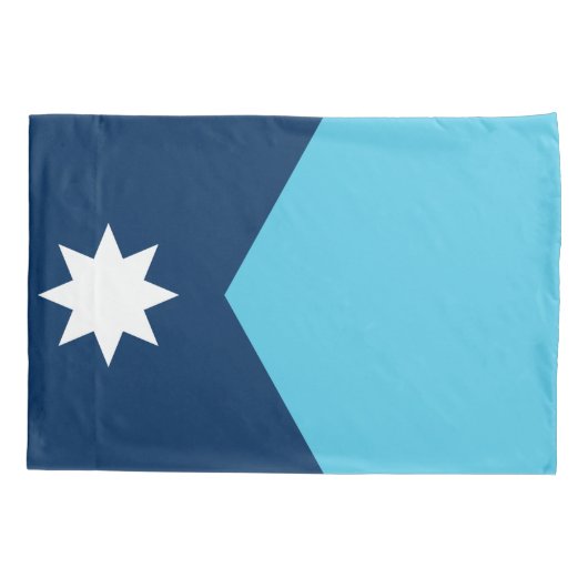 Patriotic Single Pillowcase with flag of Minnesota Kussensloop (Achterkant)