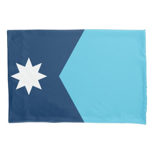 Patriotic Single Pillowcase with flag of Minnesota Kussensloop (Voorkant)