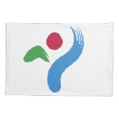 Patriotic Single Pillowcase with flag of Seoul Kussensloop (Achterkant)